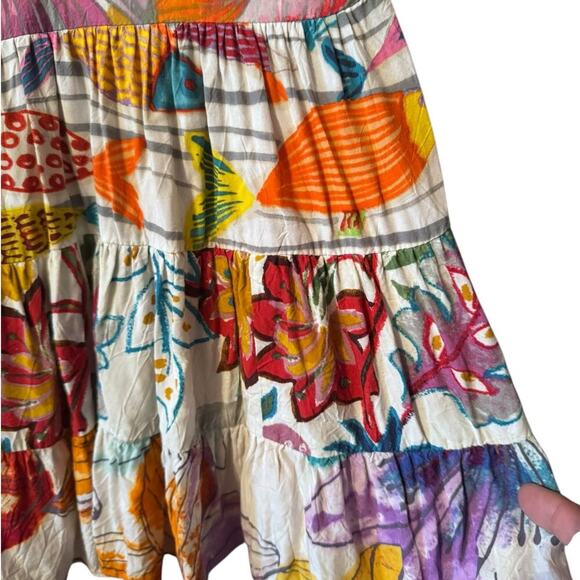 Vintage Jams World Hattie tropical print classic spun rayon dress M - Picture 2 of 8